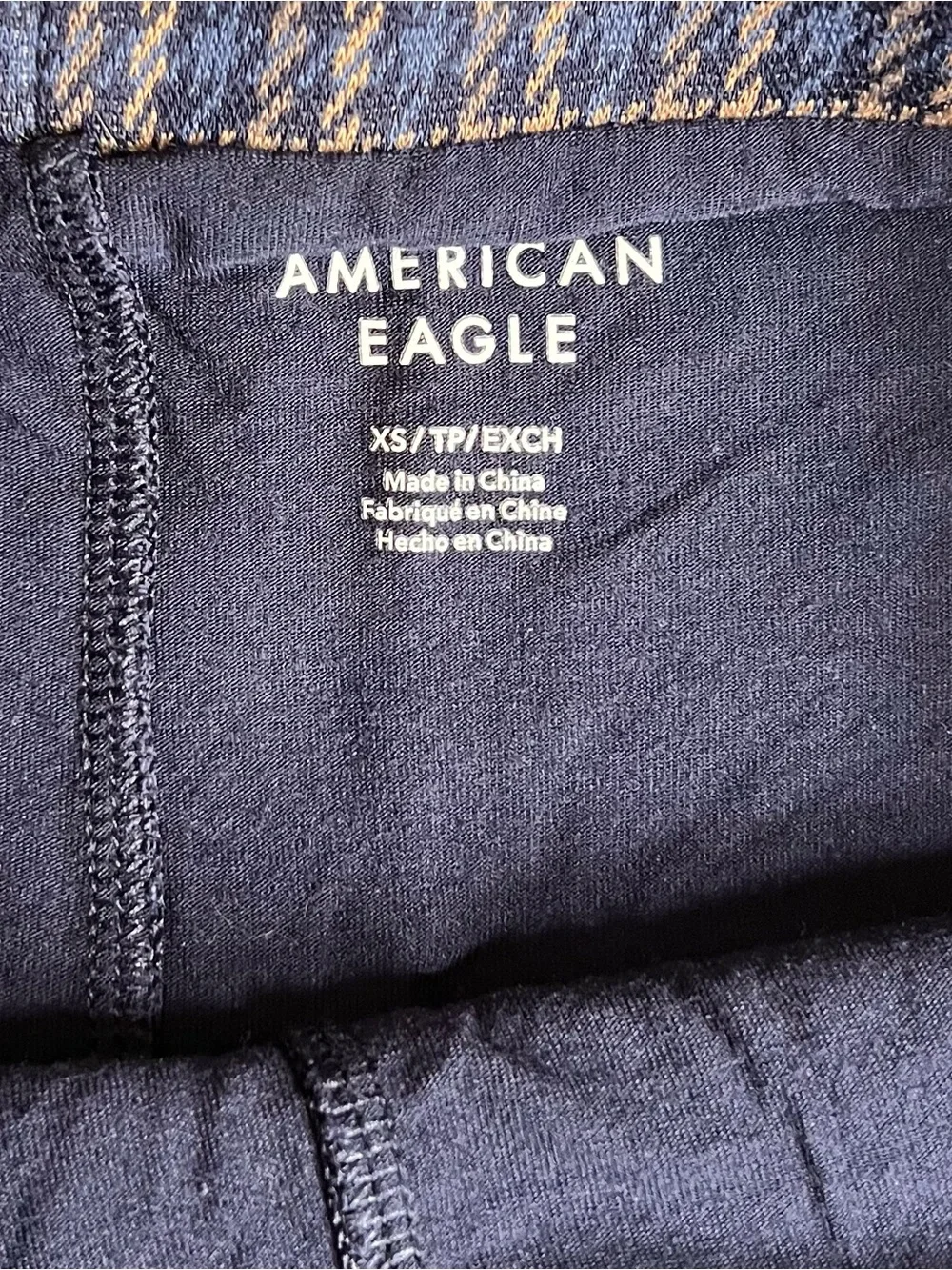 American Eagle Pleated It Knit Plaid Skort